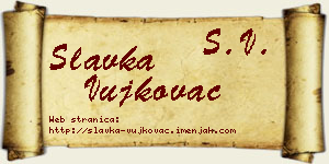 Slavka Vujkovac vizit kartica